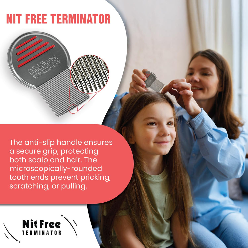 Nit Free Terminator display with complete lice-care solutions for home use