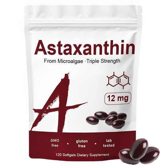 Nitidissima Astaxanthin 12mg softgels bottle front view