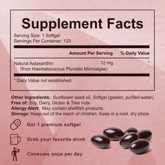 Packaging of Nitidissima Astaxanthin with natural ingredients