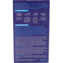 Close-up of the Niveus whitening strips label