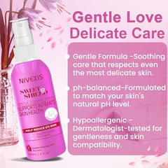 Nivexis Feminine Skin Spray no-rinse design enables easy cleansing on the go.