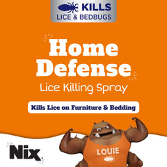 Nix spray applied to bedding demonstrating simple home use