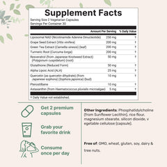 NMN pathway 10-in-1 ingredients list