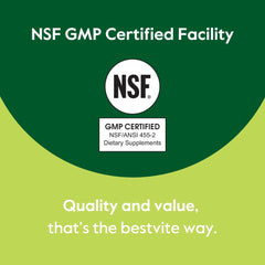 Graphic emphasizing no fillers, no stearates, gluten-free and vegan