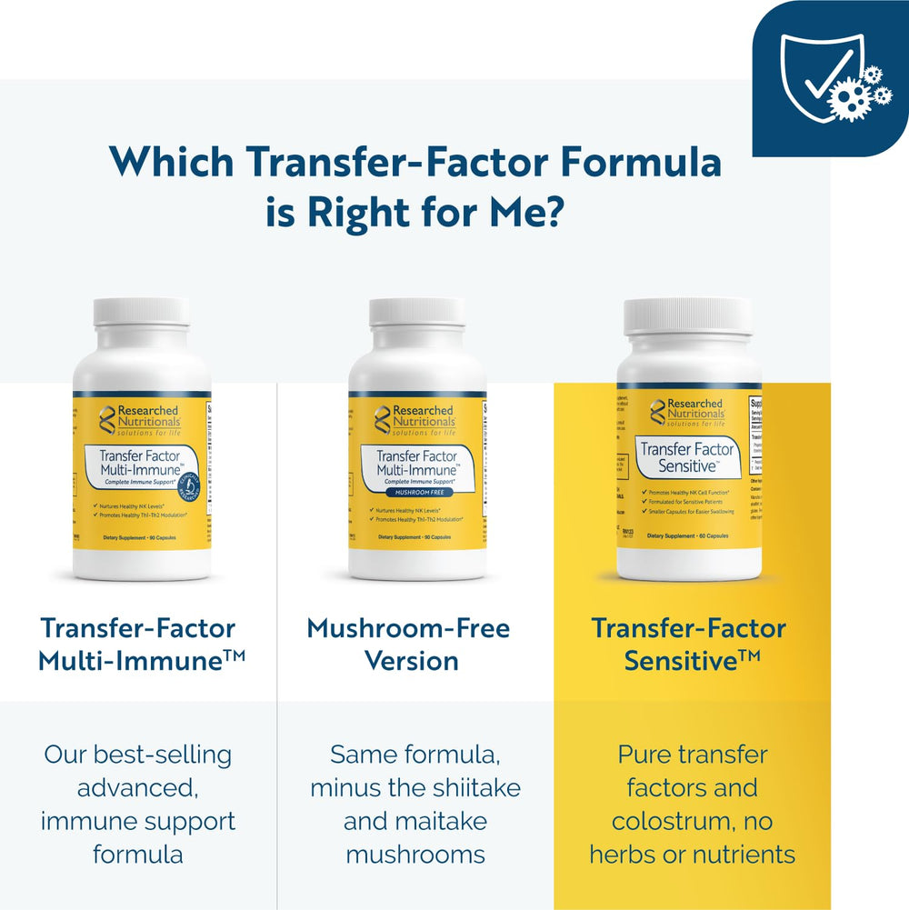 Label highlighting no herbs or mushrooms in the formulation
