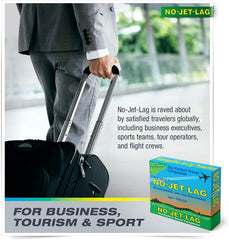 Tablets with No Jet Lag branding