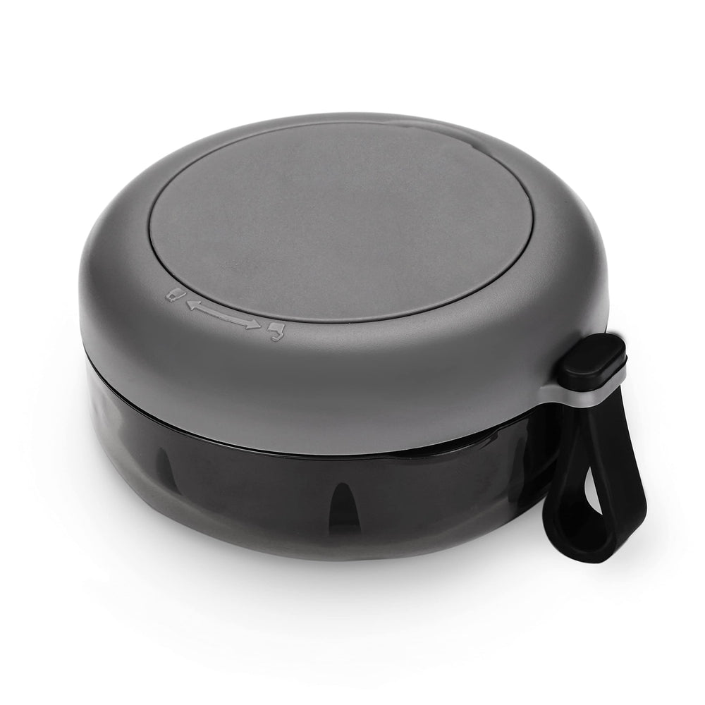 No-leak denture case black travel view top