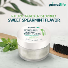 Label highlighting no synthetic additives, fluoride or preservatives