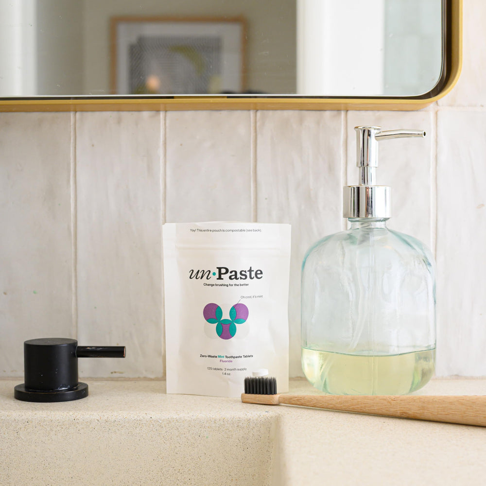 Xylitol free SLS free microplastics free toothpaste tablets