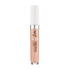 No7 High Shine Lip Gloss Sparkling Rose bottle delivering hydrating shine
