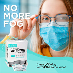Noble Anti-Fog wipes cleaning smartphone screen