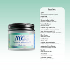 NOBS travel-friendly toothpaste tablets suitable for TSA