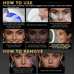 Noerrors glitter freckles tattoos easy water-activation application.