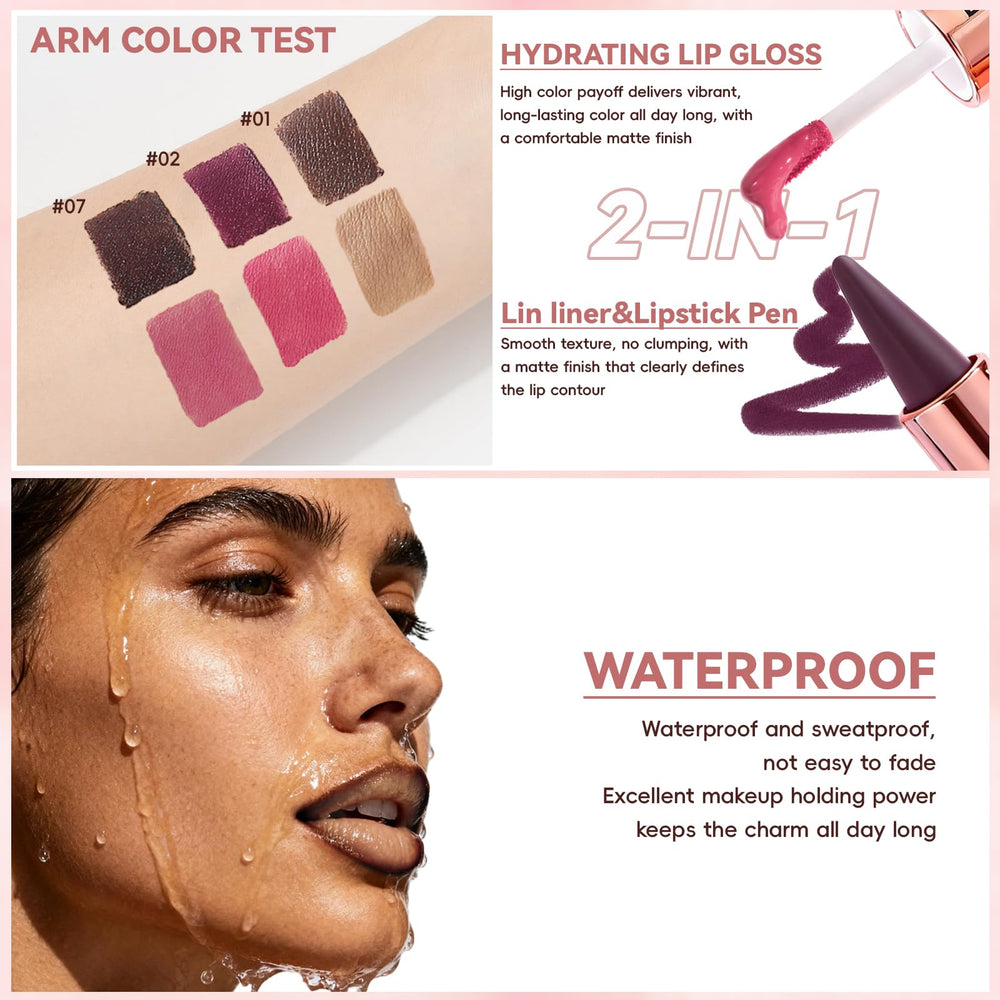 Noerrors lip combo pen hydrating formula keeps lips comfortable throughout wear.