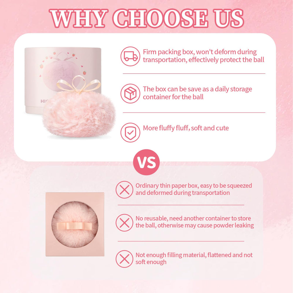 Noerrors soft-surface powder ball glides well for easy patting