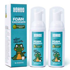 NOHOO fluoride-free kids toothpaste cantaloupe flavor packaging (2 pack)