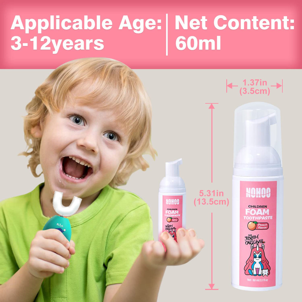 Fluoride-free label on NOHOO toothpaste bottle