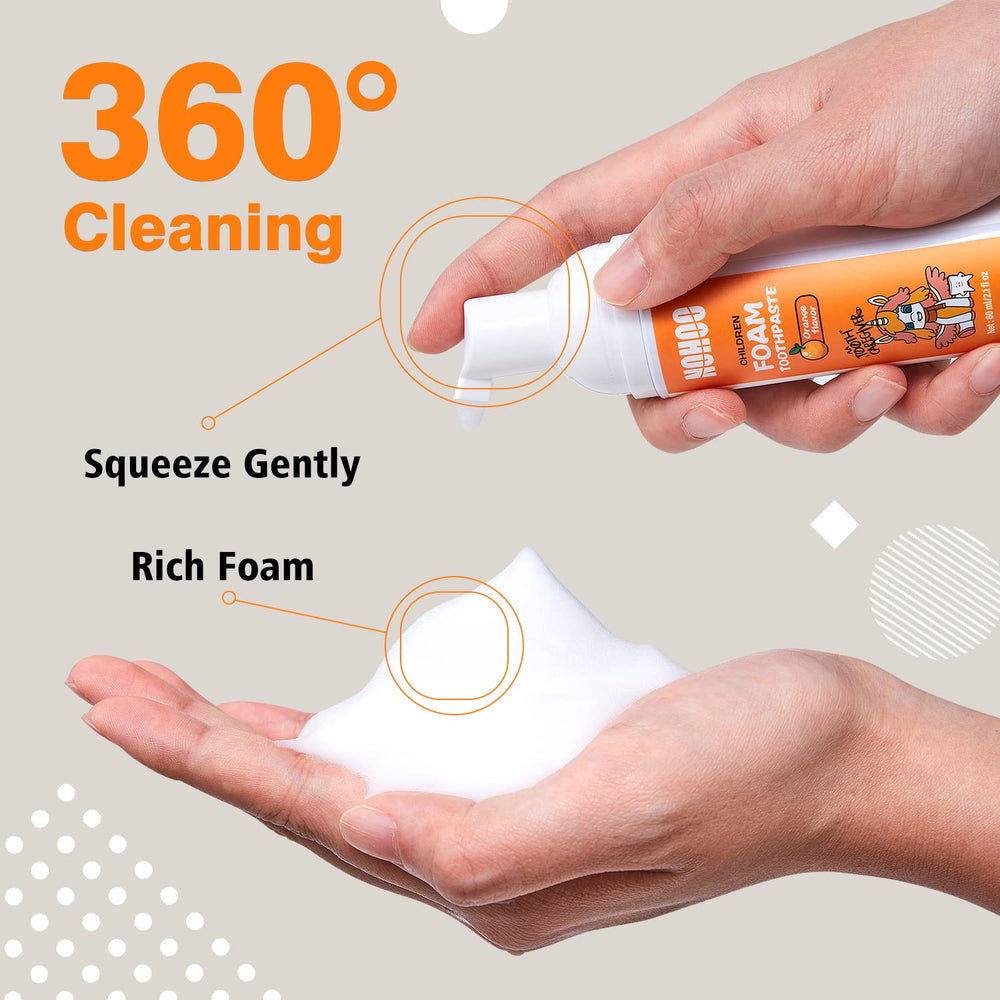 Orange-flavored fluoride-free toothpaste for children