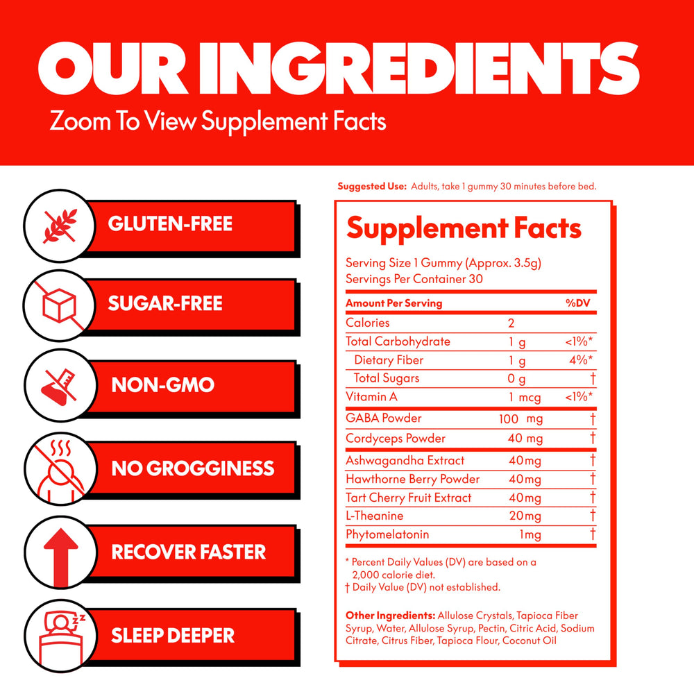 NOKT Sleep Gummies nutrition facts and plant-based ingredients