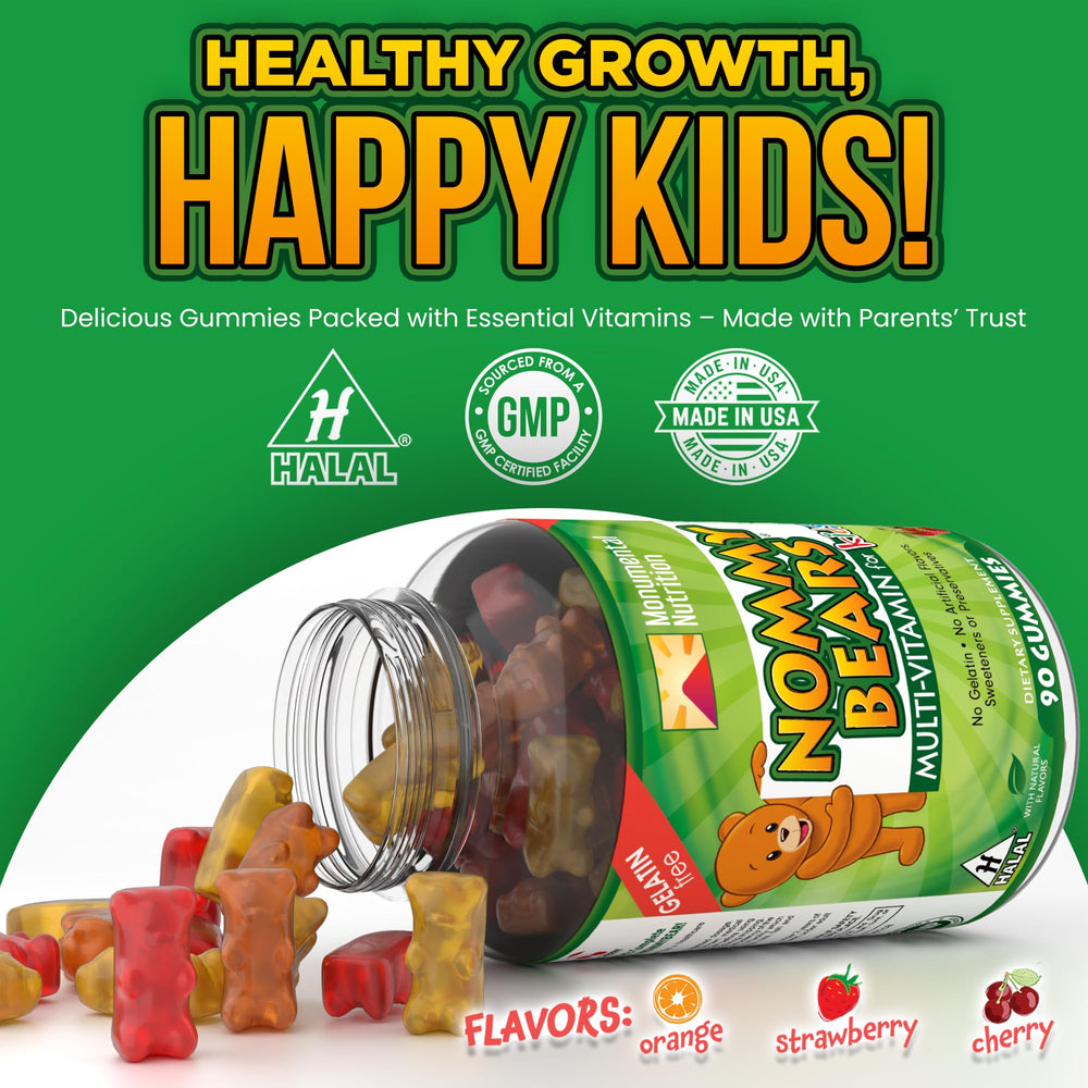 Nommy Bears gummy with orange flavor