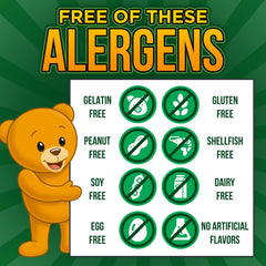 Nommy Bears vegetarian, gluten-free and allergen-free gummy