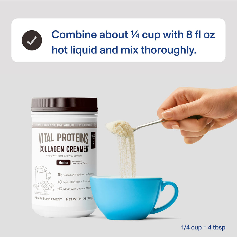 Non-dairy collagen coffee creamer