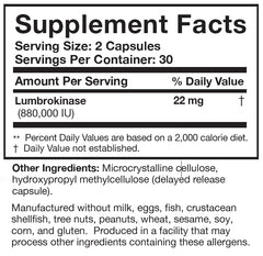 Non-GMO and dairy-free lumbrokinase supplement