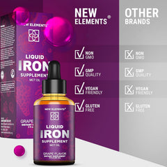 Non-GMO iron drops manufactured in GMP/FDA-certified facility