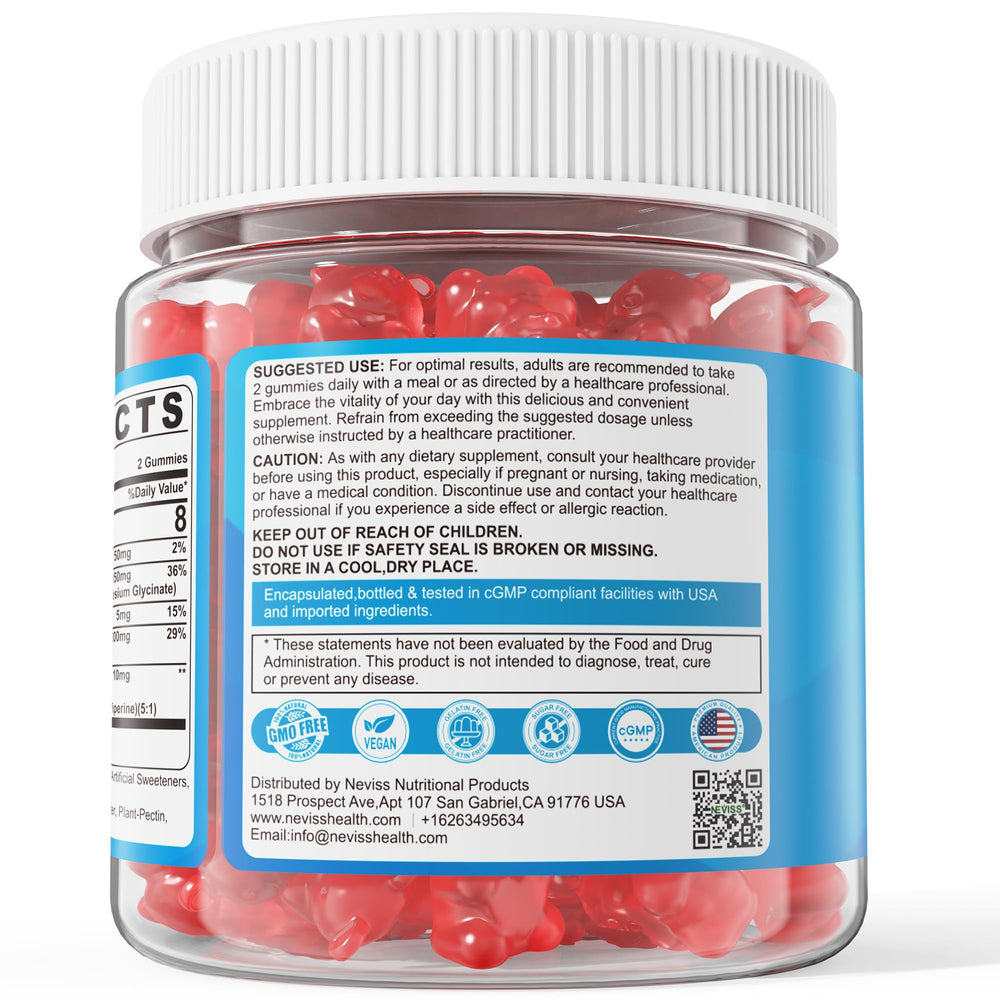 Non-GMO, gluten-free and cGMP certification badges on packaging