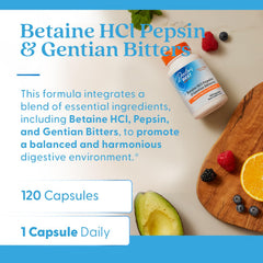 Non-GMO and gluten-free badge for the digestive enzyme supplement.