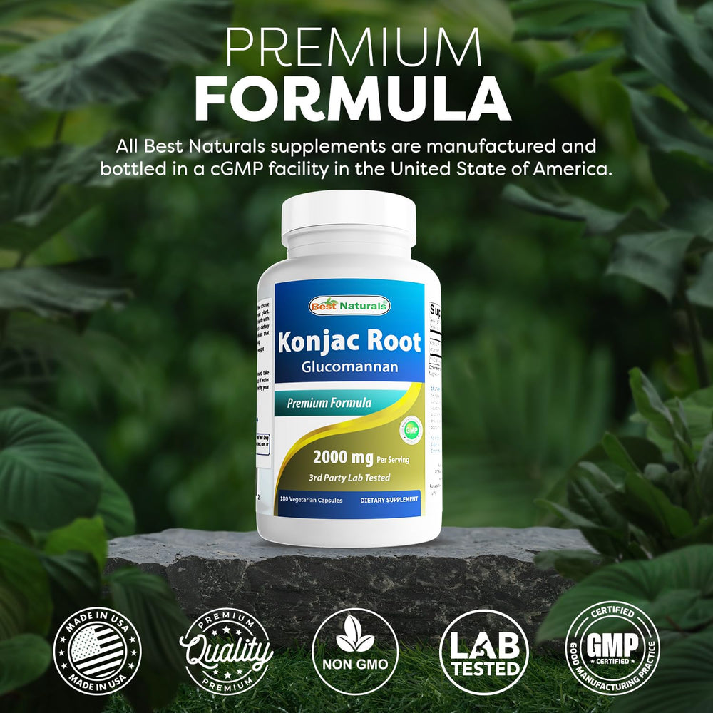 Non-GMO and gluten-free konjac glucomannan