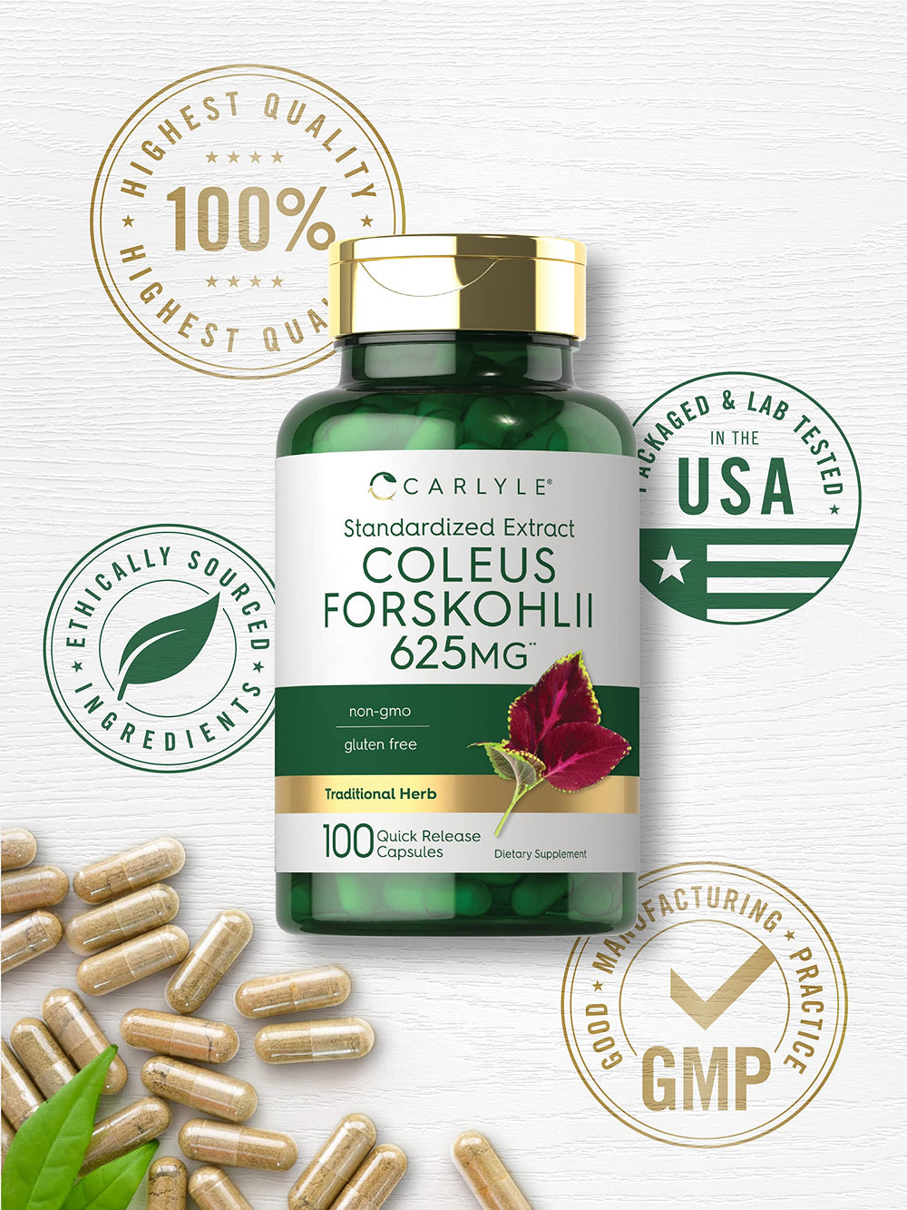 Non-GMO and Gluten Free Carlyle label