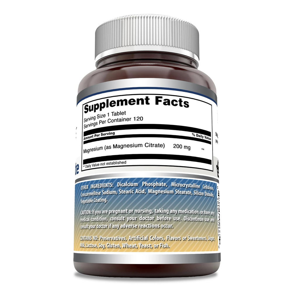 Non-GMO Gluten Free Magnesium Citrate label