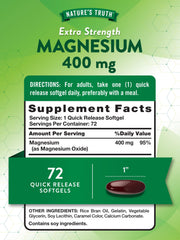 Non-GMO and gluten-free magnesium supplement label