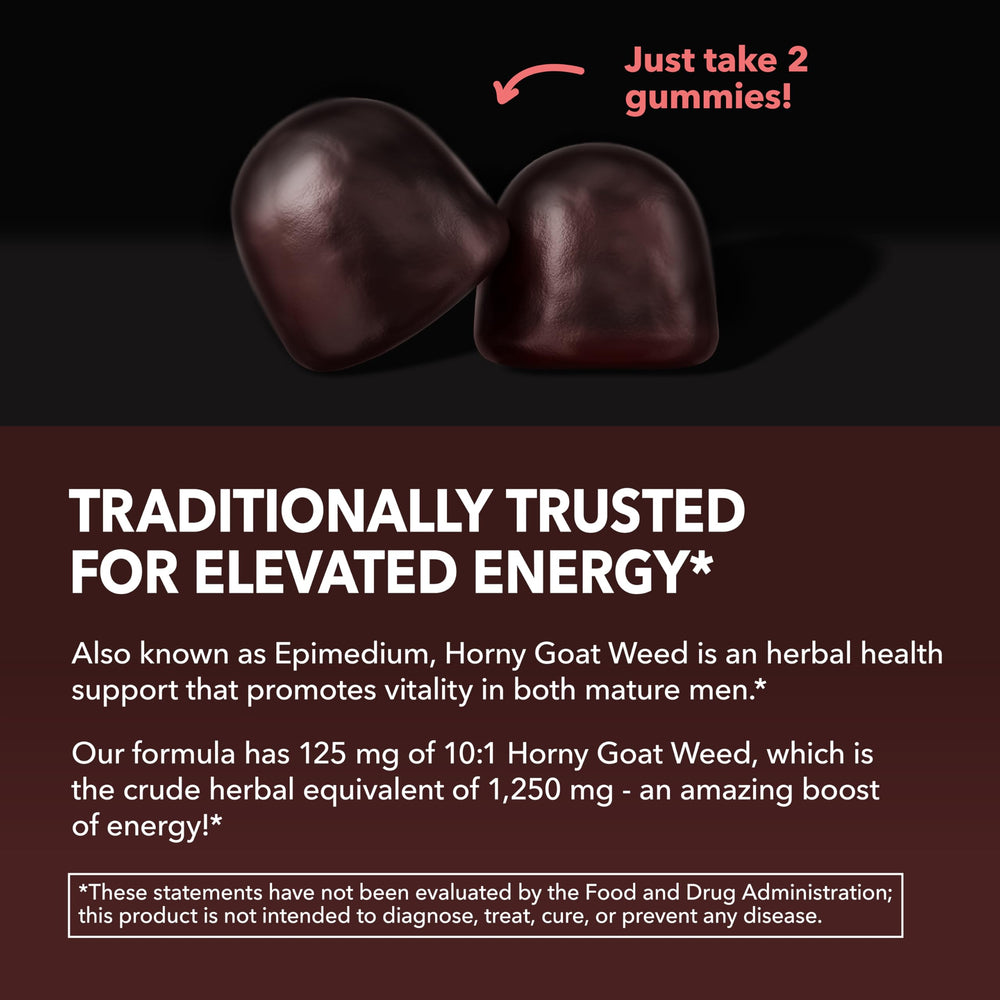 Non-GMO Horny Goat Weed Gummies with Vitamin B12