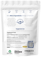 Non-GMO omega-3 formula free from soy, dairy, gluten, and tree nuts.
