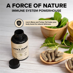 Product packaging highlighting Non-GMO and vegan capsules