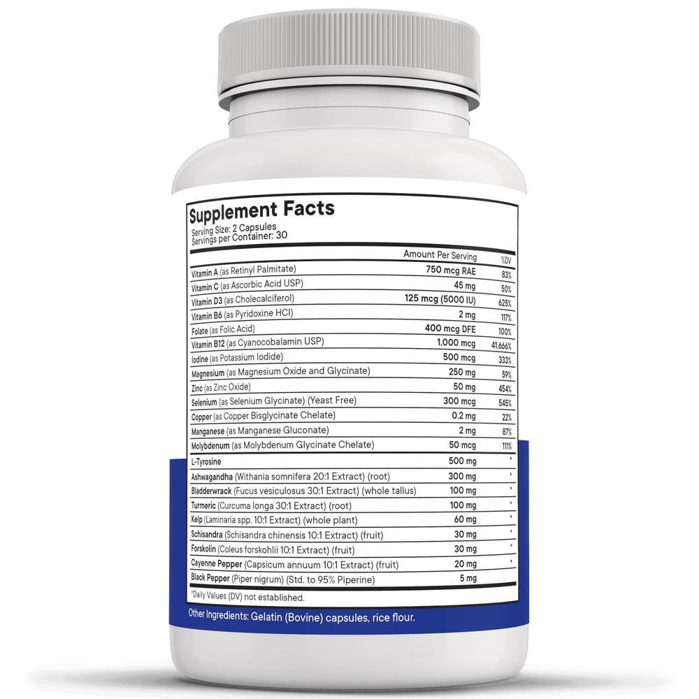 Non-GMO, vegetarian label on supplement bottle