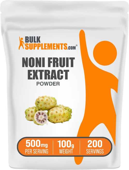 BulkSupplements Noni Fruit Extract Powder 100g jar