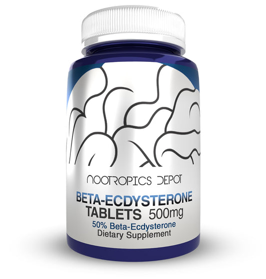 Nootropics Depot Beta Ecdysterone 50% tablets front view
