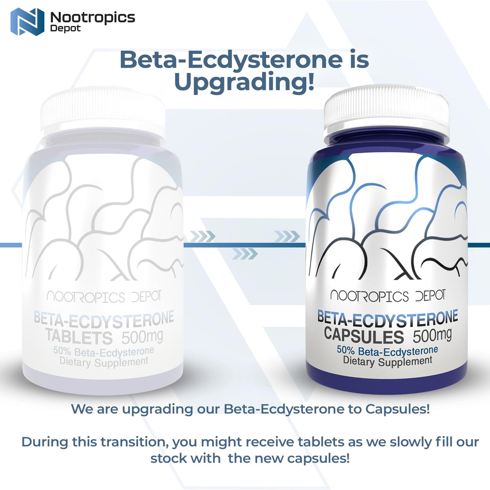 Nootropics Depot Beta Ecdysterone tablets pour showing quick intake