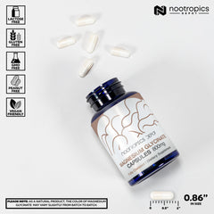 Supplement facts label for Magnesium Glycinate capsules