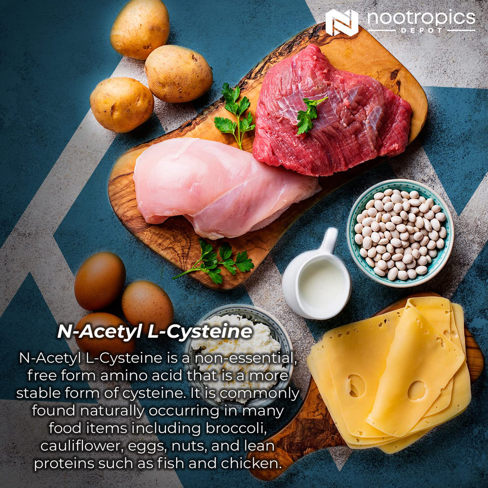 NAC 500mg nutrition facts panel