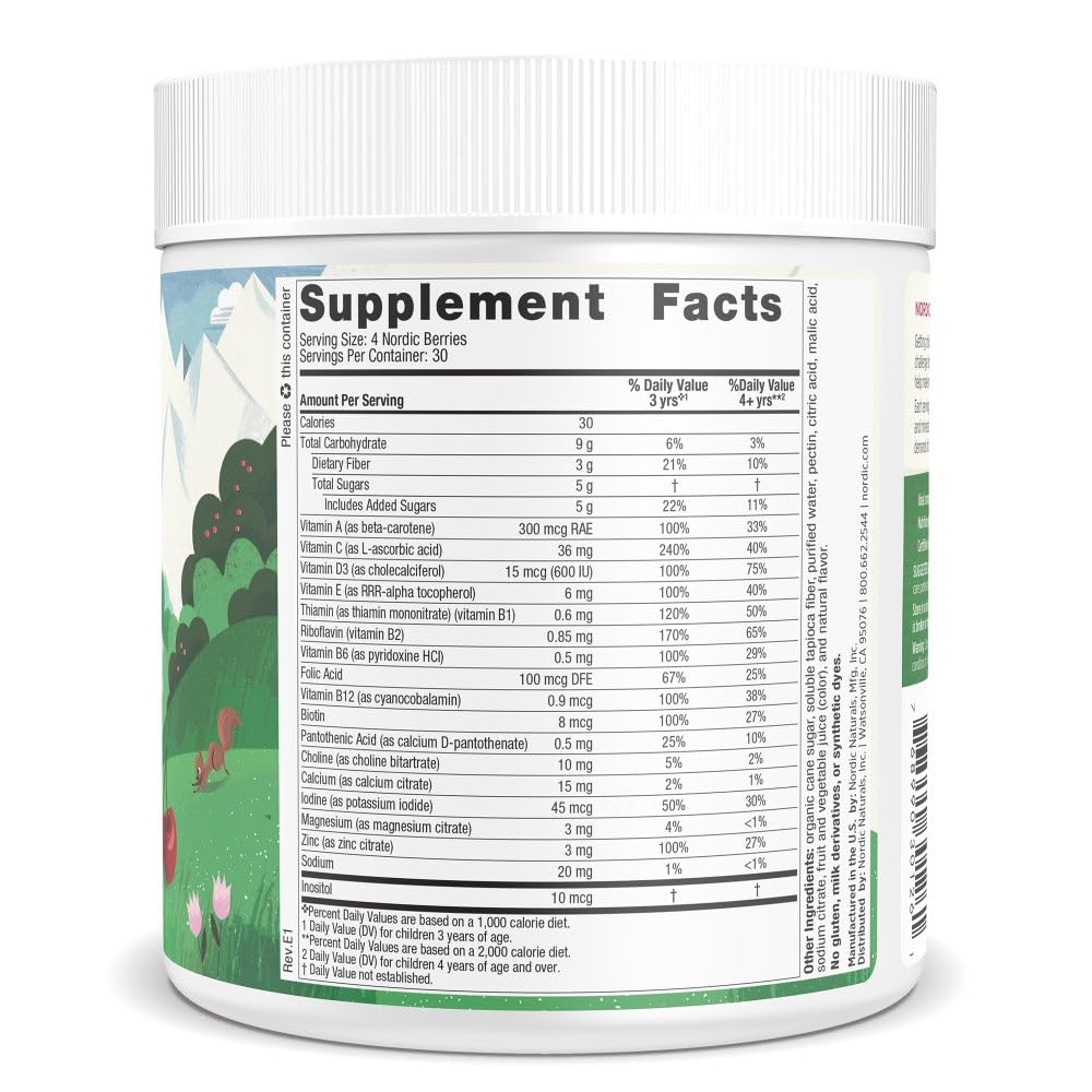 Nordic Berries Cherry Berry gummies label