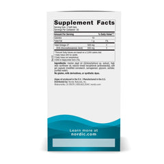 Back label of Algae DHA bottle showing ingredients