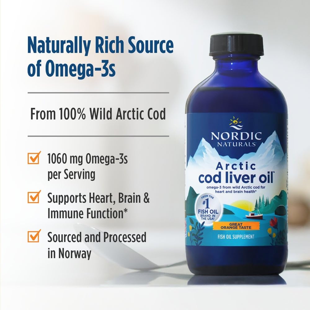 Sustainability and purity seals on Nordic Naturals Cod Liver Oil packaging