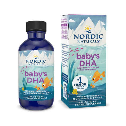 Nordic Naturals Baby’s DHA unflavored 2oz label