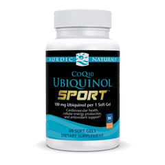 Packshot of Nordic Naturals CoQ10 Ubiquinol Sport 60 Mini Soft Gels