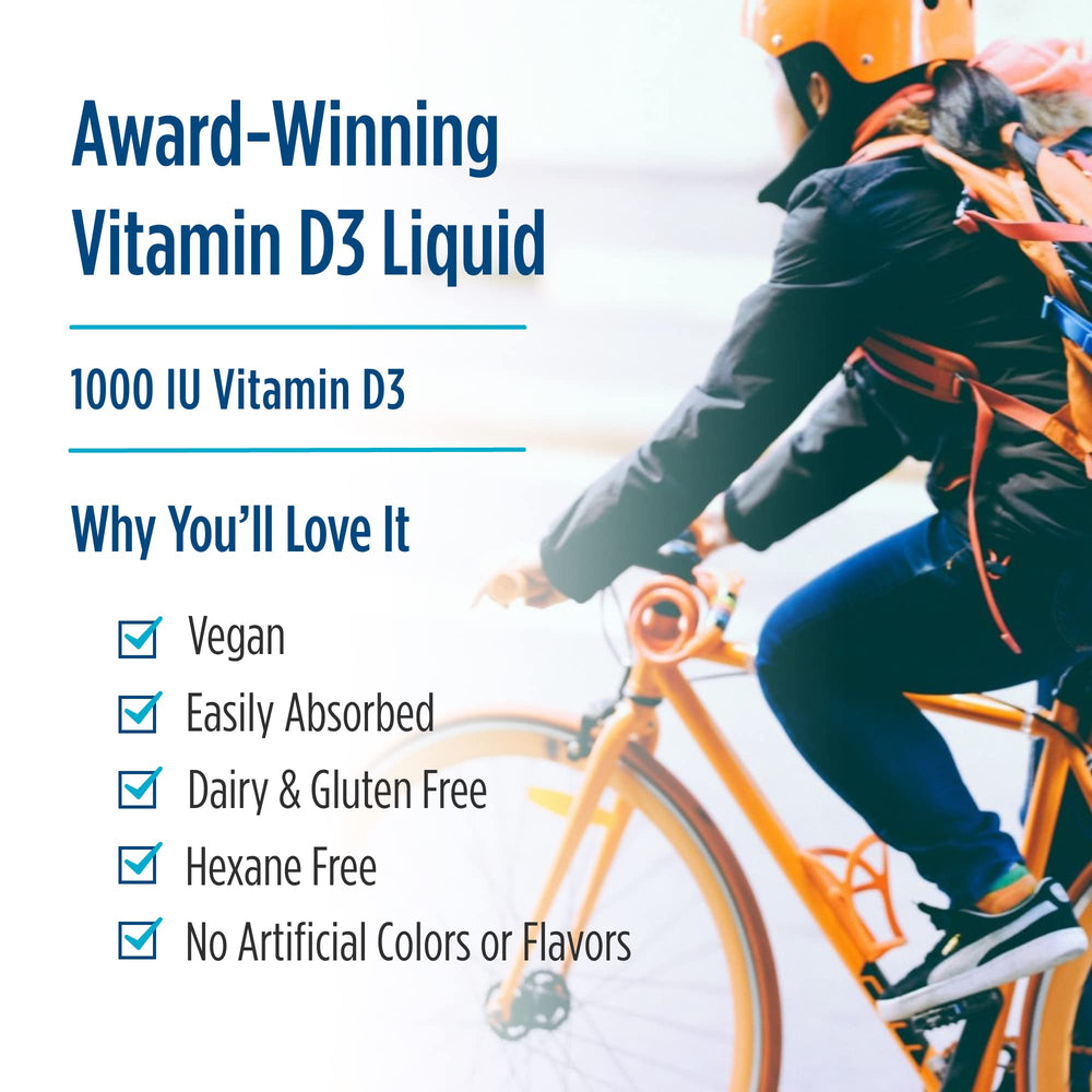Nordic Naturals Vitamin D3 Liquid packaging on a surface