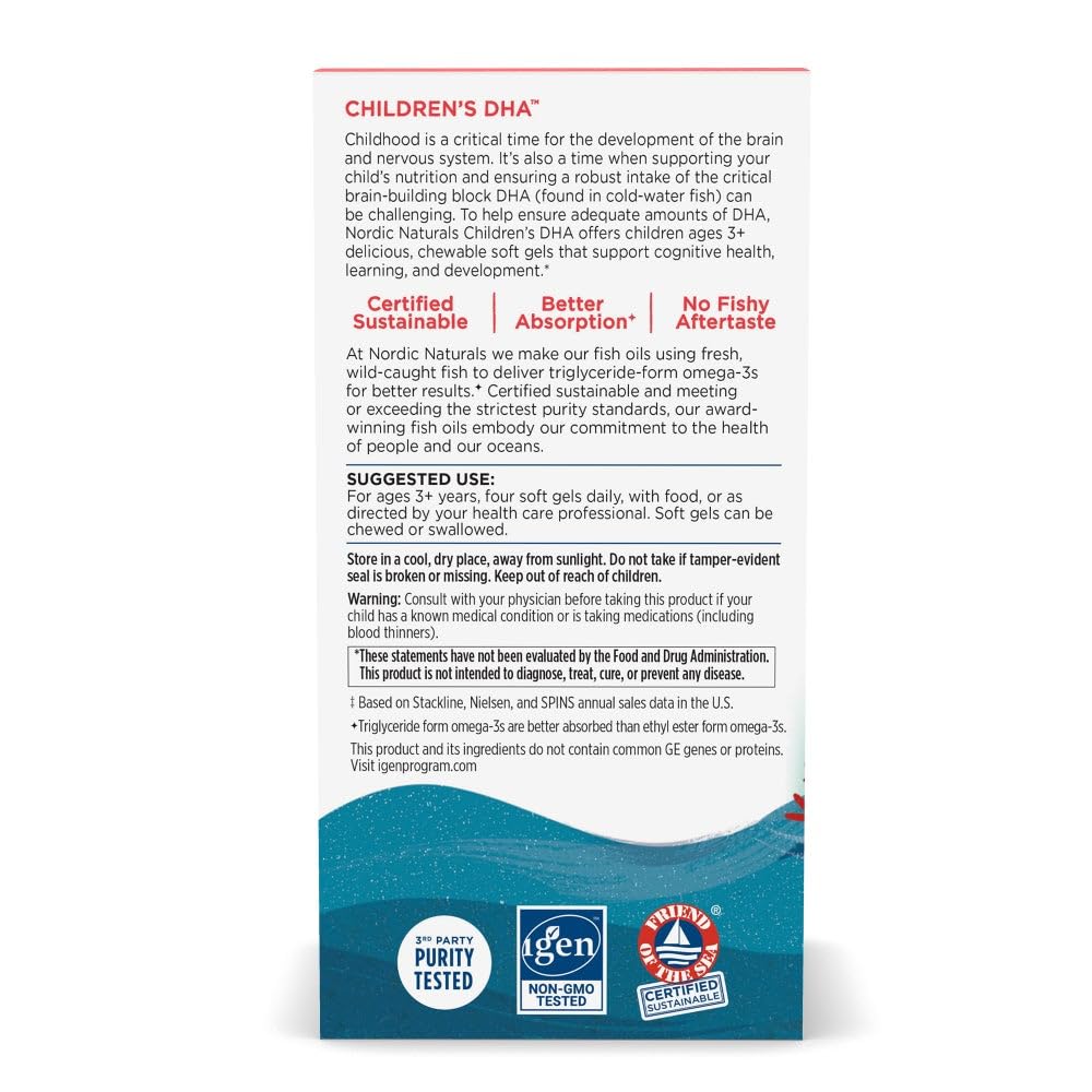 Label showing 250 mg omega-3 per serving with EPA and DHA